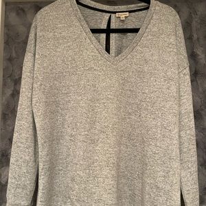 Lilly white open tie back sweater